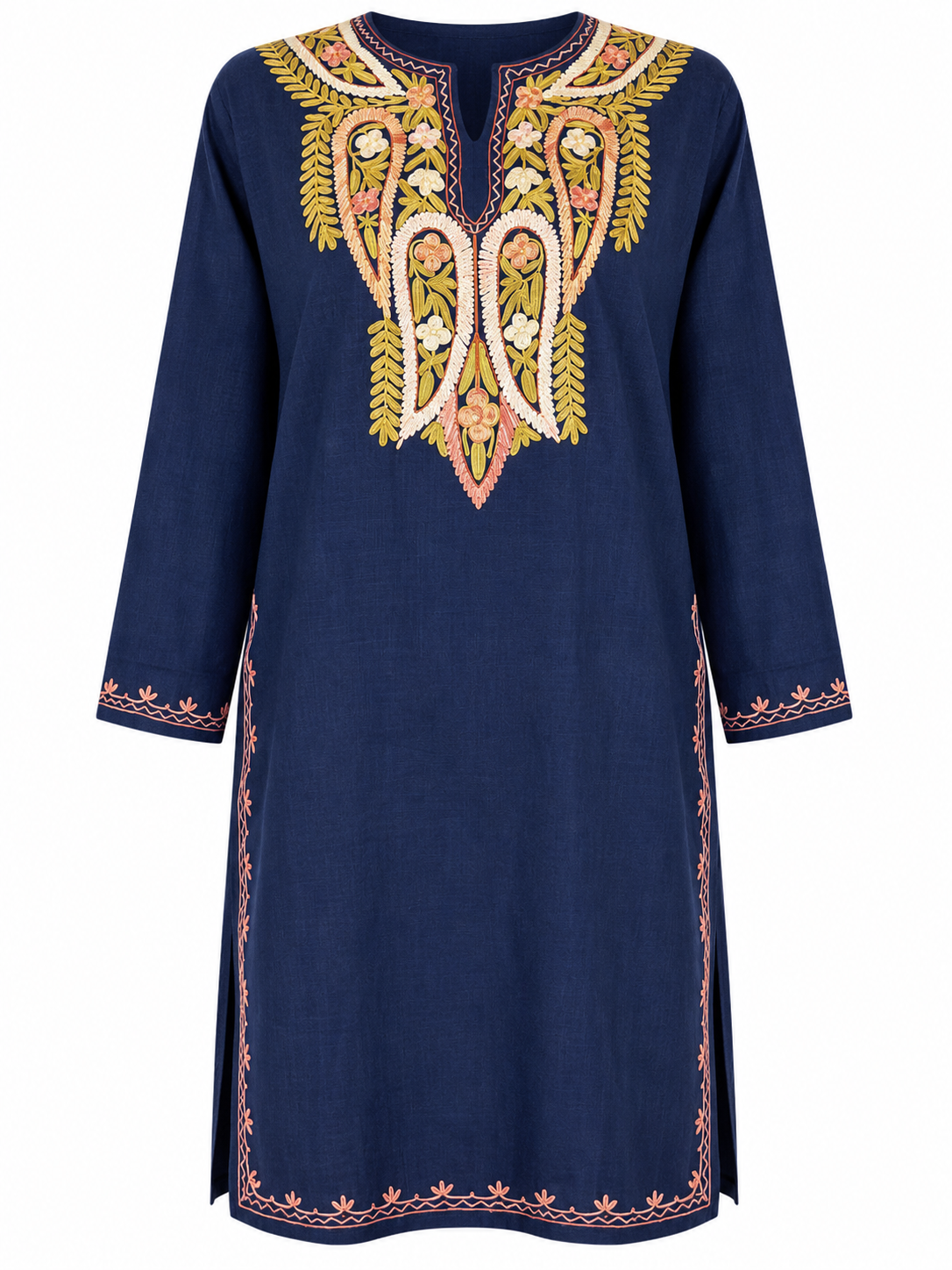 Kashmir Aari cotton Co-Ord Set | Royal Indigo